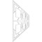 Ekena Millwork Set of Four Panels for 94 1/2"W x 28 1/4"H Monument Fretwork Wainscot Wall Paneling WPKP14X01X47MMT - alternate 3